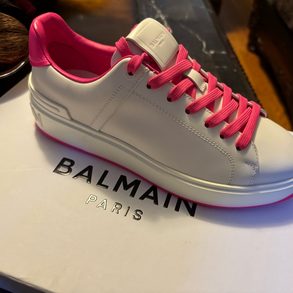 Original Brand New BALMAIN PARIS Women Sneakers size 38- US 8 - Picture 2 of 4